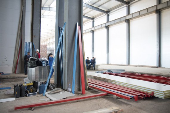 Строительство моечной камеры на Заводе по производству дизельных двигателей GEVO.