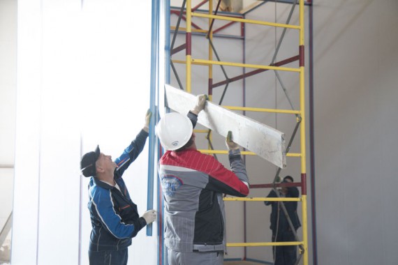 Строительство моечной камеры на Заводе по производству дизельных двигателей GEVO.