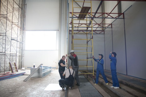 Строительство моечной камеры на Заводе по производству дизельных двигателей GEVO.