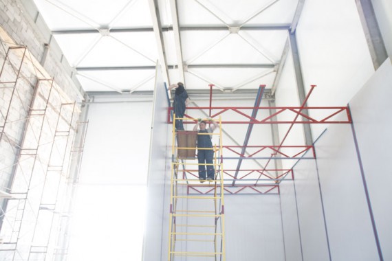 Строительство моечной камеры на Заводе по производству дизельных двигателей GEVO.