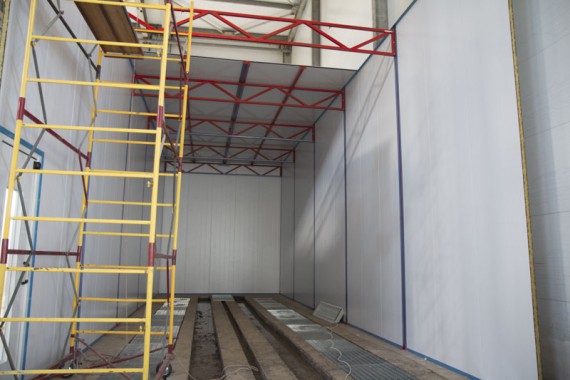 Строительство моечной камеры на Заводе по производству дизельных двигателей GEVO.