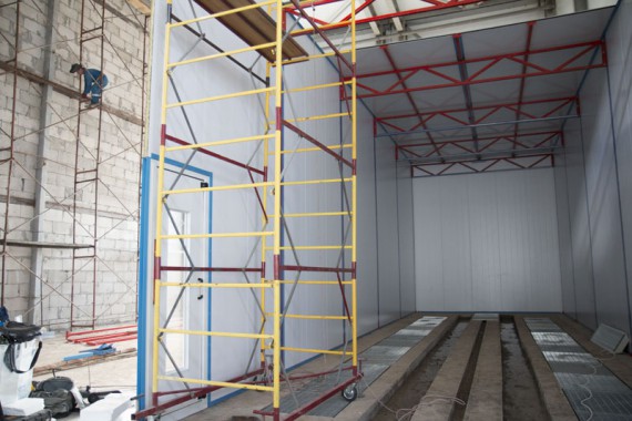 Строительство моечной камеры на Заводе по производству дизельных двигателей GEVO.