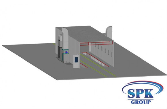 Окрасочно-сушильная камера для металлоконструкций SPK Италия