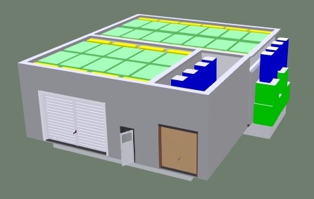 Окрасочно-сушильная камера для кабин электровозов SPK-16x14x5 Россия