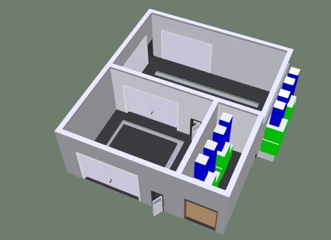 Окрасочно-сушильная камера для кабин электровозов SPK-16x14x5 Россия
