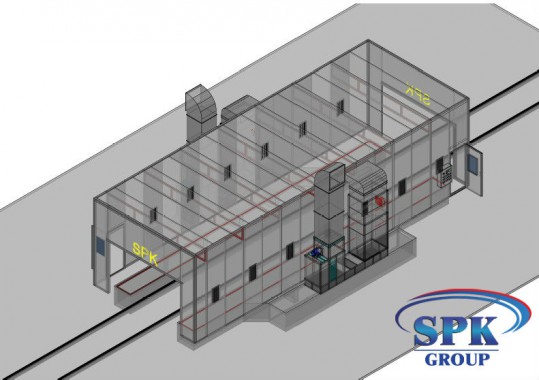 Окрасочно-сушильная камера для металлоконструкций SPK Италия