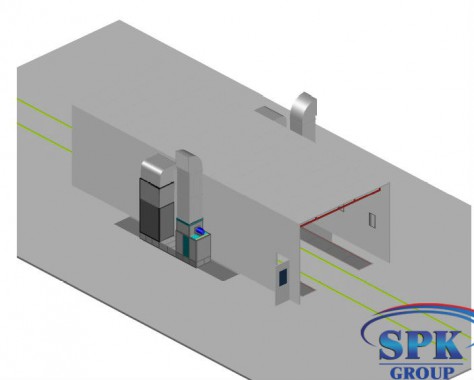Окрасочно-сушильная камера для металлоконструкций SPK Италия