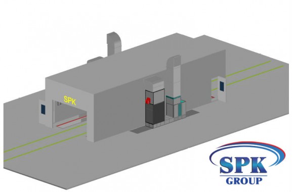 Окрасочно-сушильная камера для металлоконструкций SPK Италия