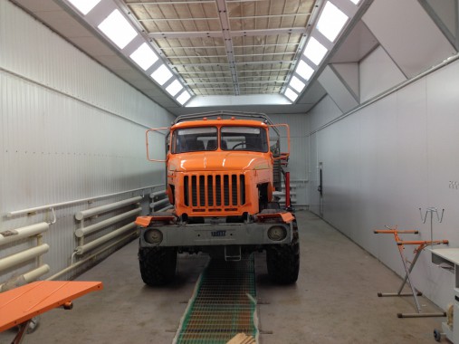 Модернизация покрасочной камеры для грузовых автомобилей г. Арамиль Урал