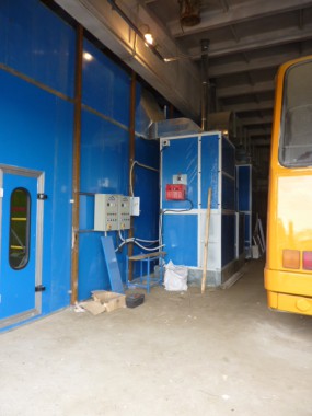 Модернизация покрасочной камеры для грузовых автомобилей г. Арамиль Урал