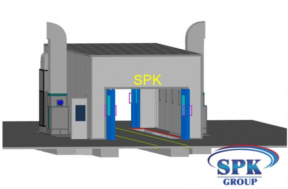 Окрасочно-сушильная камера для металлоконструкций SPK Италия