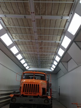 Модернизация покрасочной камеры для грузовых автомобилей г. Арамиль Урал