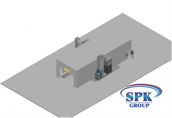 Окрасочно-сушильная камера для металлоконструкций SPK Италия