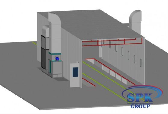 Окрасочно-сушильная камера для металлоконструкций SPK Италия