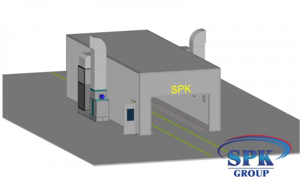 Окрасочно-сушильная камера для металлоконструкций SPK Италия