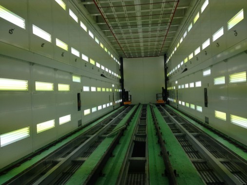 Электровозосборочный завод. Покрасочно-сушильная камера для локомотивов Alstom SPK-32.9.8