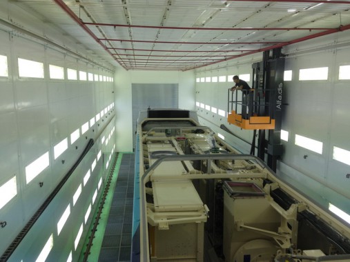 Электровозосборочный завод. Покрасочно-сушильная камера для локомотивов Alstom SPK-32.9.8