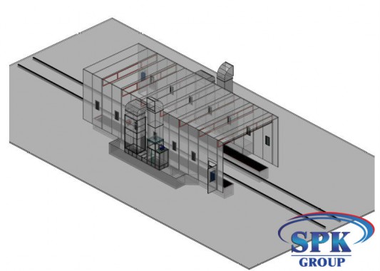 Окрасочно-сушильная камера для металлоконструкций SPK Италия