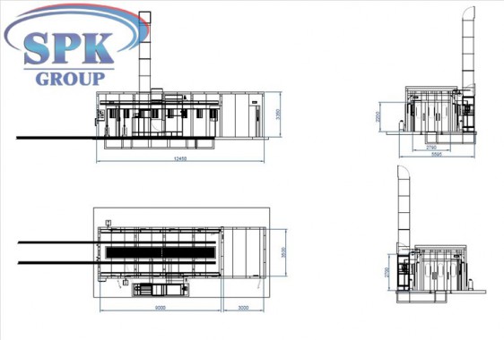ОКРАСОЧНО-СУШИЛЬНАЯ КАМЕРА ТУПИКОВОГО ТИПА SPK-13.4.4