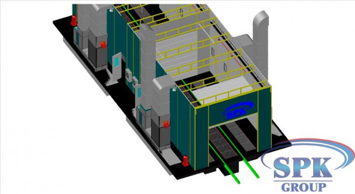 Проходная покрасочно-сушильная камера для сельскохозяйственной техники SPK-20.6.5