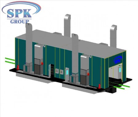 Проходная покрасочно-сушильная камера для сельскохозяйственной техники SPK-20.6.5