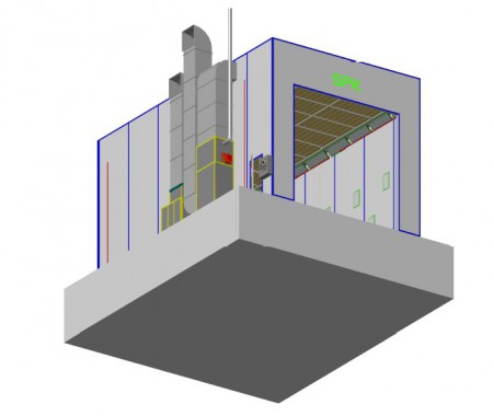Промышленная подготовительная камера для спецтехники SPK-12.7.6