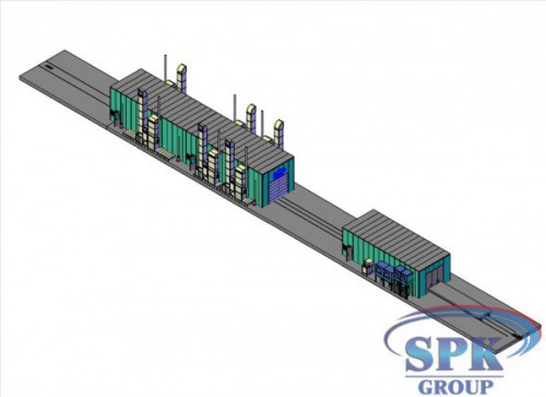 Окрасочно-сушильный комплекс для металлоконструкций проходного типа SPK-30.6.5