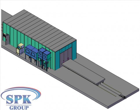 Окрасочно-сушильный комплекс для металлоконструкций проходного типа SPK-30.6.5