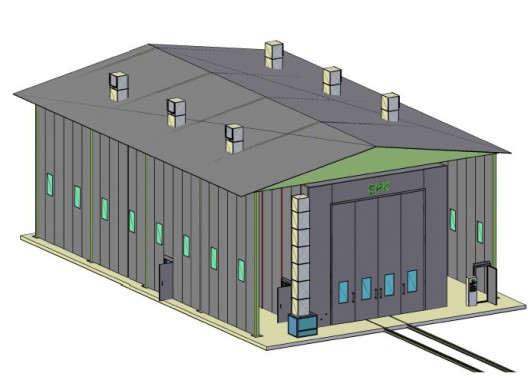 Покрасочно-сушильная камера уличной установки для цистерн SPK 24x8x7