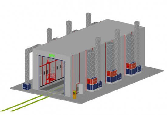 Покрасочно-сушильная камера уличной установки для цистерн SPK 24x8x7