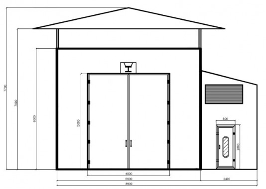Камера окраски уличного типа совмещенная с дробеструйной SPK 36