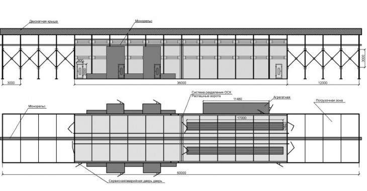 Камера окраски уличного типа совмещенная с дробеструйной SPK 36