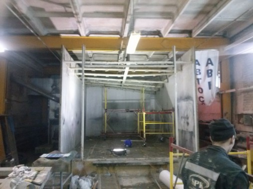 Демонтаж окрасочной камеры