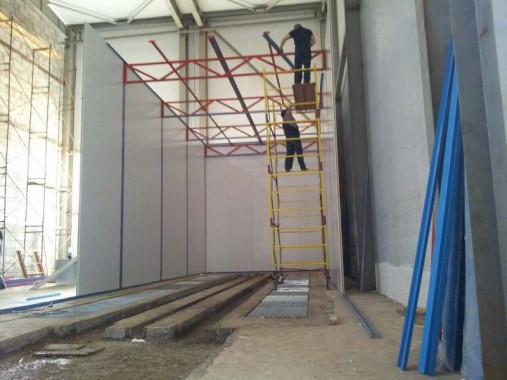 Строительство моечной камеры на Заводе по производству дизельных двигателей GEVO.