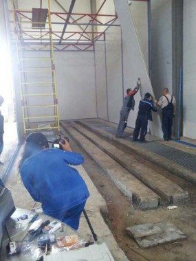 Строительство моечной камеры на Заводе по производству дизельных двигателей GEVO.