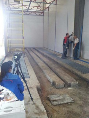 Строительство моечной камеры на Заводе по производству дизельных двигателей GEVO.