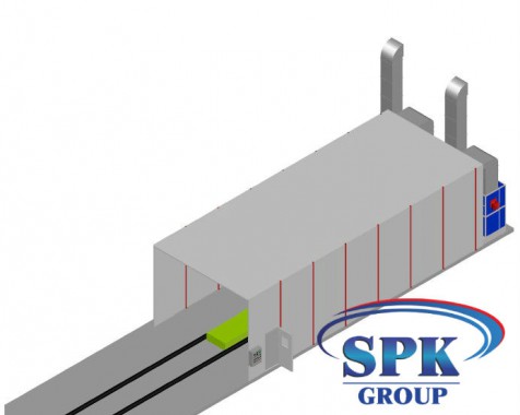 Окрасочно сушильная камера для металлоконструкций SPK 15.6.4