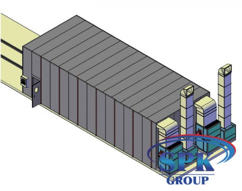 Окрасочно сушильная камера для металлоконструкций SPK 15.6.4