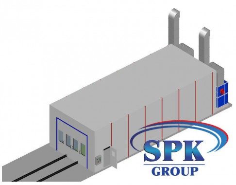 Окрасочно сушильная камера для металлоконструкций SPK 15.6.4