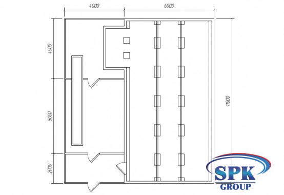 Окрасочно-сушильная камера тупикового типа SPK-11.6.5 РОССИЯ