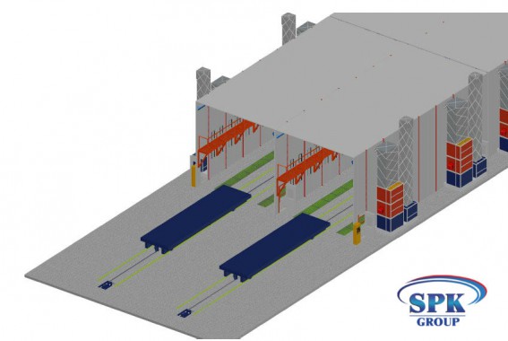 Комплекс окрасочно сушильных камер с большой проходимостью SPK 32x14x6