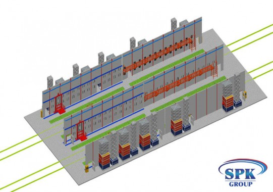 Комплекс окрасочно сушильных камер с большой проходимостью SPK 32x14x6