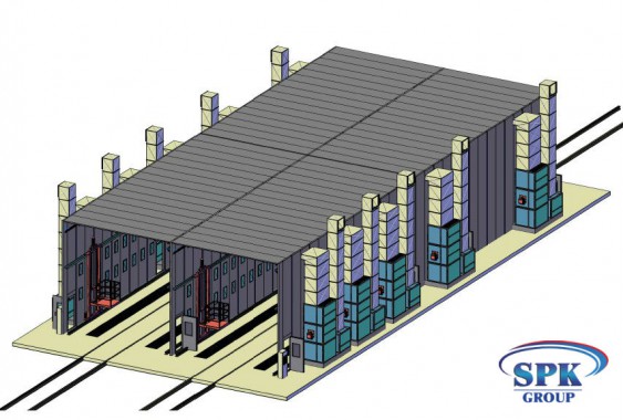Комплекс окрасочно сушильных камер с большой проходимостью SPK 32x14x6