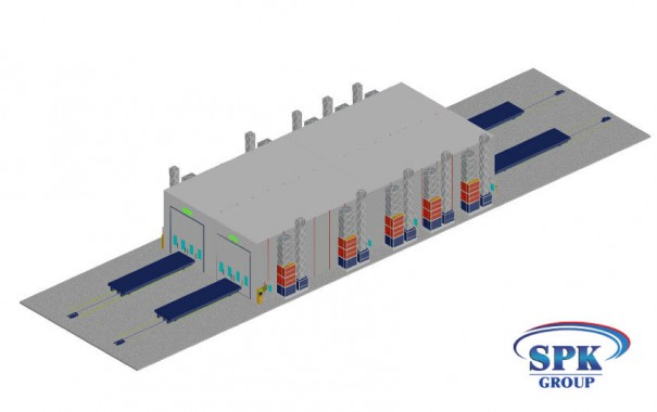 Комплекс окрасочно сушильных камер с большой проходимостью SPK 32x14x6