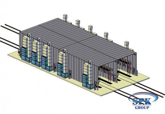 Комплекс окрасочно сушильных камер с большой проходимостью SPK 32x14x6