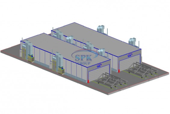 Комплекс для окраски и сушки металлоконструкций SPK-26.8.3