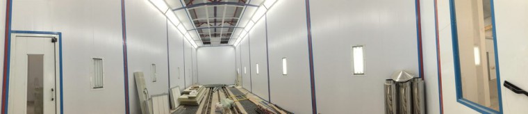 Окрасочно-сушильная камера для дизельных двигателей. Завод по производству дизельных двигателей "Астана Дизель Сервис", Астана (Казахстан)