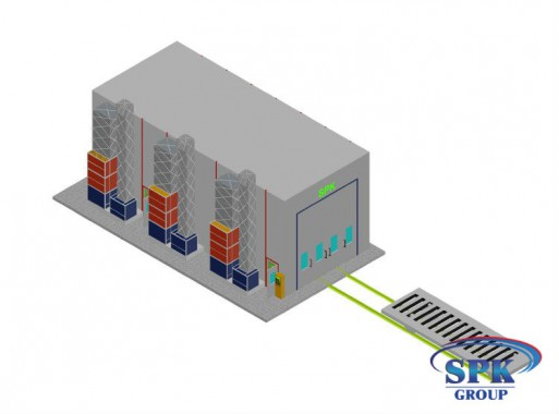 Окрасочно сушильная камера для сварных металлоконструкций с тележкой SPK 16x7x6