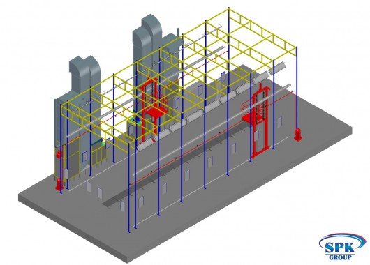 Тупиковая покрасочно-сушильная камера для грузовиков SPK-15.6.6