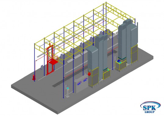 Тупиковая покрасочно-сушильная камера для грузовиков SPK-15.6.6
